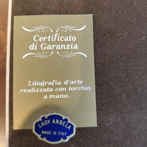 Hand Painted in Gold Lithograph imported from Italy - Picture 3 of 8